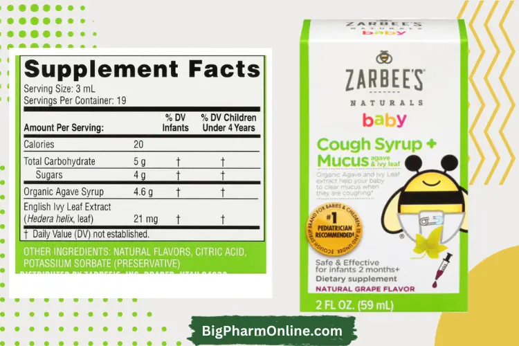 Zarbee's cough syrup supplement facts