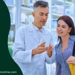 Pharmacist-talking-to-a-female-customer