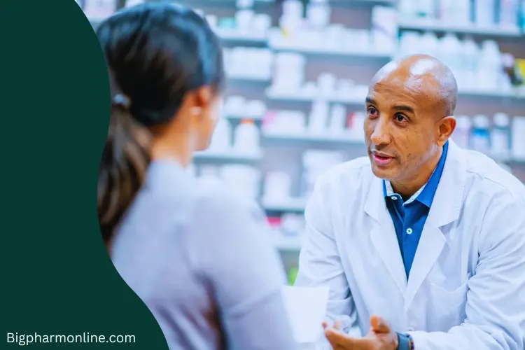 pharmacist talking with a patient